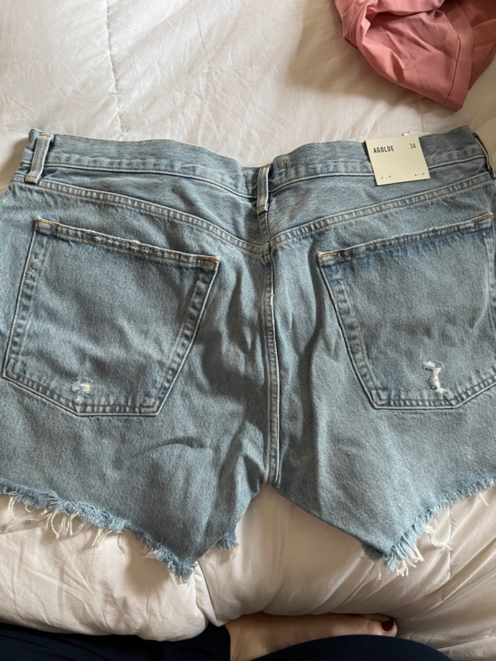 Agolde Parker long - Denim Cutoff Shorts - Picture 5 of 6